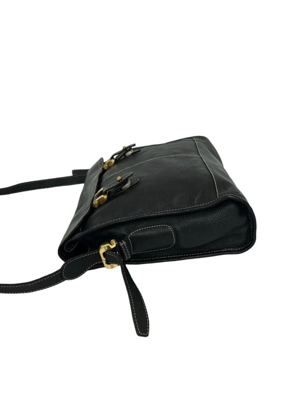 Loewe Vintage Anagram Logo Leather Shoulder Bag Pochette Crossbody Business